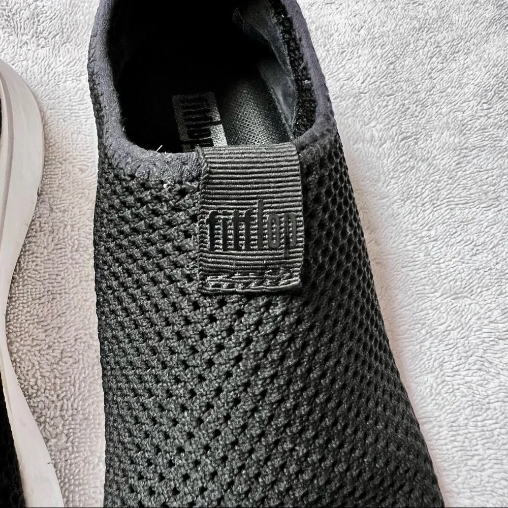 FITFLOP knitted black sneakers womens size 7